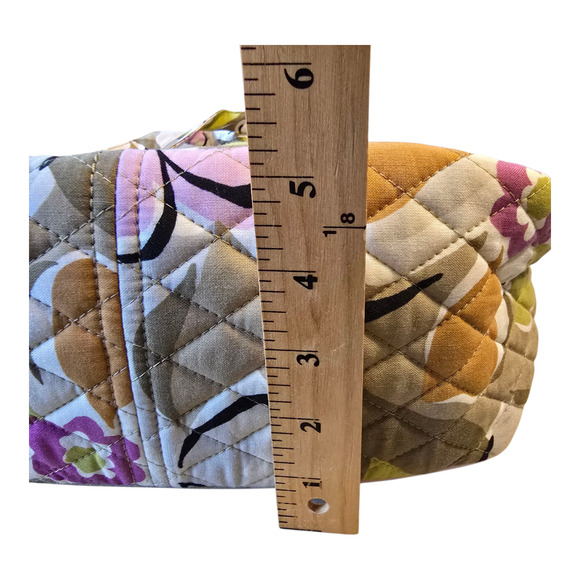 Vera Bradley Quilted Shoulder Bag Purse Satchel Large Multicolor Floral - Picture 9 of 10